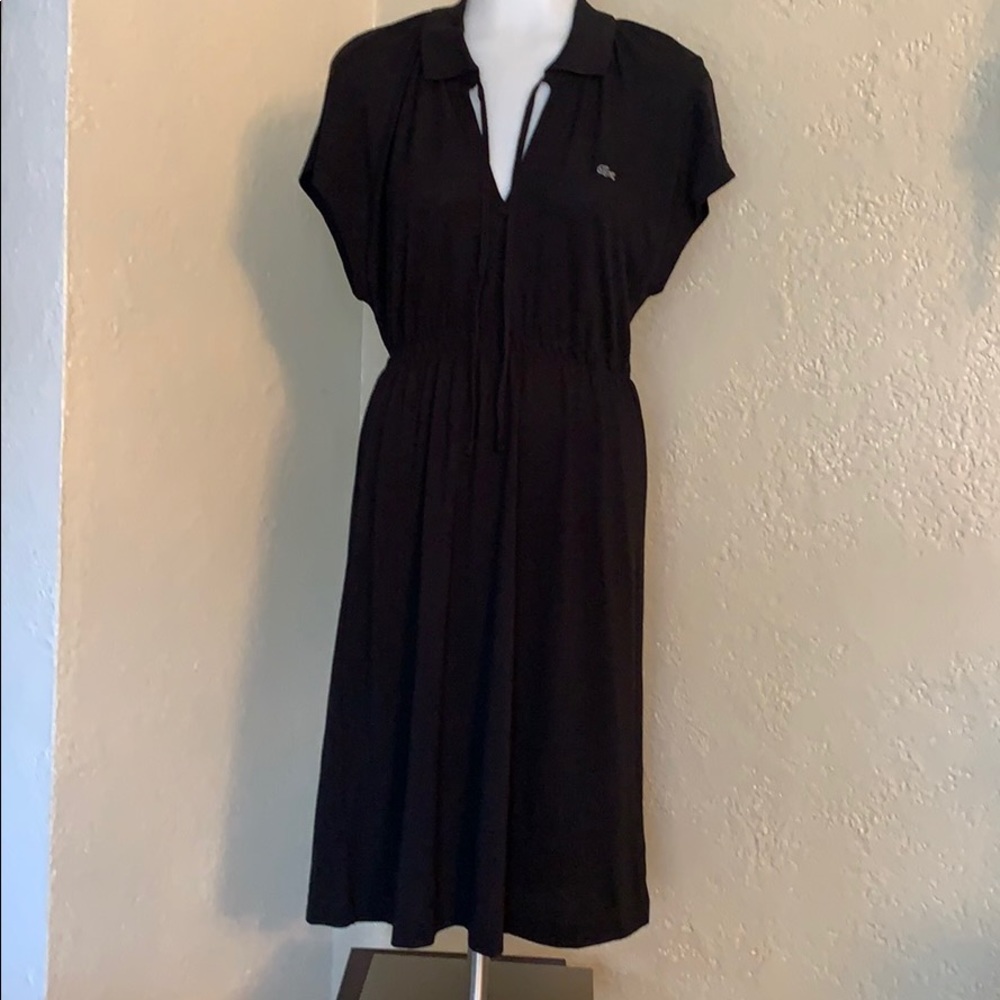 Lacoste polo style dress black NWOT size 40 summer